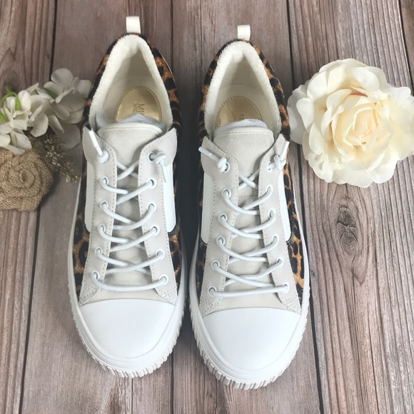 Michael Kors Leopard Leather Sneakers 8M - Picture 2 of 8